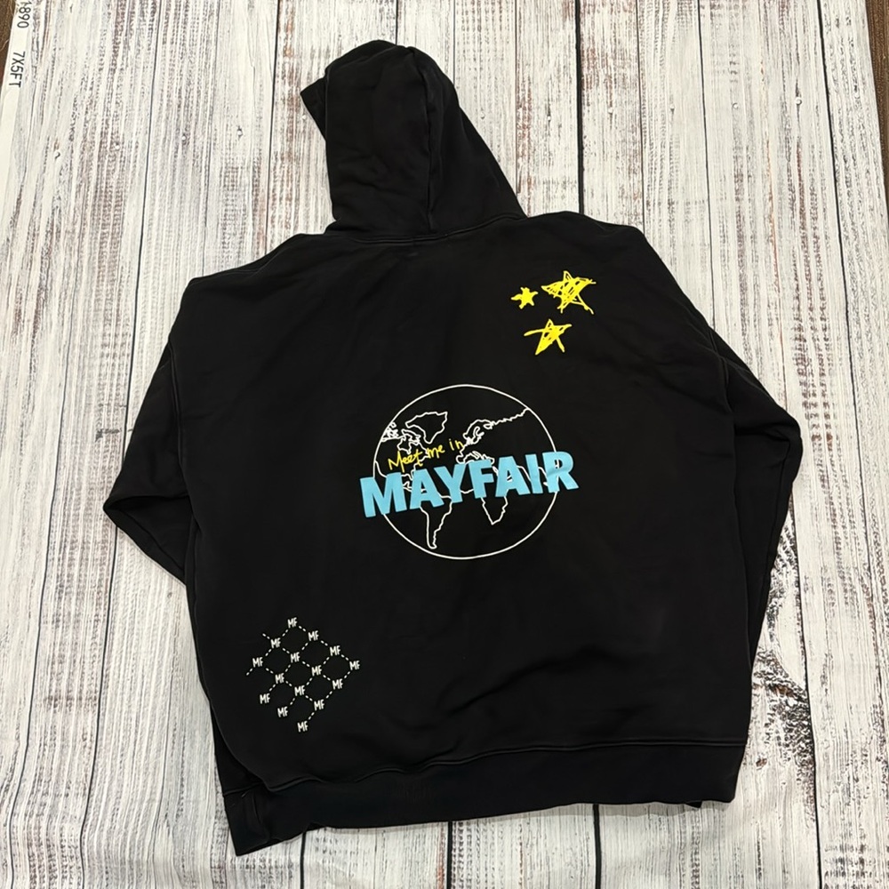 Mayfair Black Hoodie Sweatshirt “Go Where You Feel Most Alive” - One Size - Picture 1 of 4